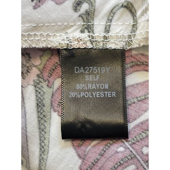 Aakaa Mini Dress Braided Belt Floral Dolman Sleeve Satiny Full Circle Skirt S - Picture 11 of 12